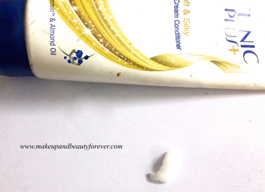 Clinic Plus Soft And Silky Cream Conditioner Review swatch