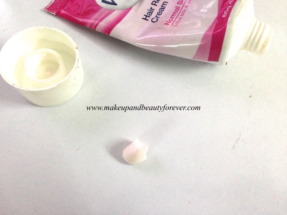 Veet Hair Removal Cream with Lotus Milk and Jasmine for Normal Skin Review swatch