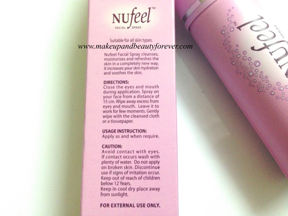 Nufeel Facial Spray for Women Review 2