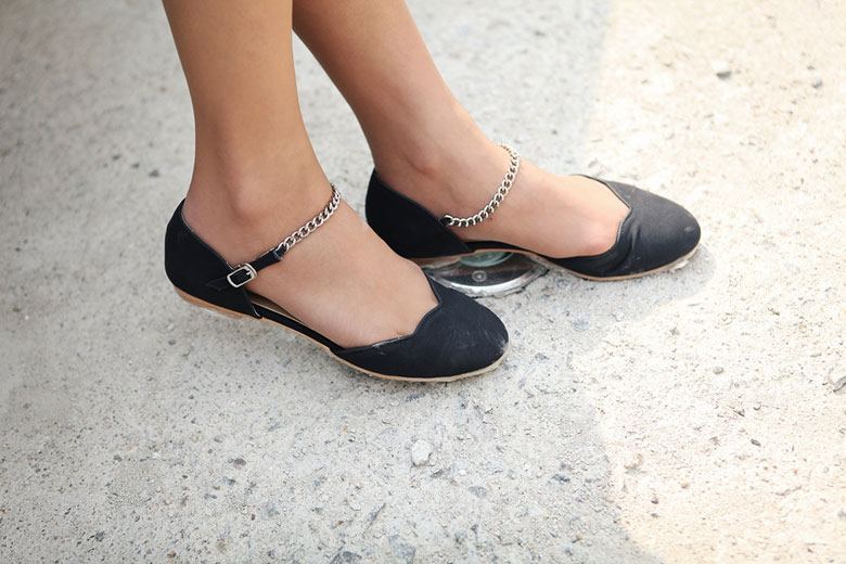 Stylish Elegant ballerinas ballet that add to your style India chain ankle strap