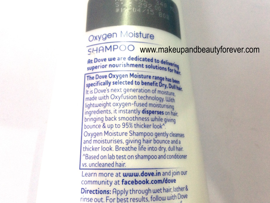 Dove Oxygen Moisture Shampoo Review 1
