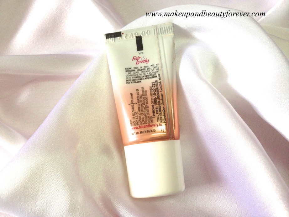 Fair and Lovely BB Cream Review MBF India