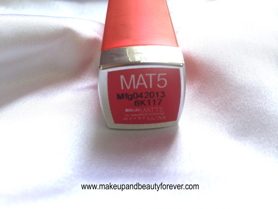 Maybelline Bold Matte Colorsensational Lipstick MAT 5 Bold Red 692