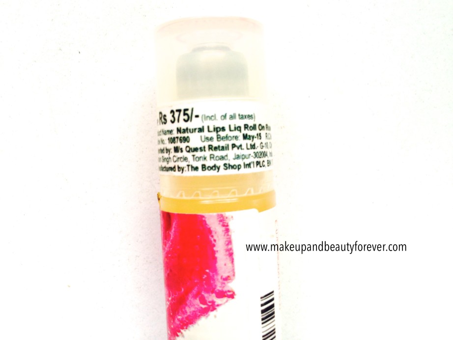 The Body Shop Natural Lip Roll On Rose Review 1