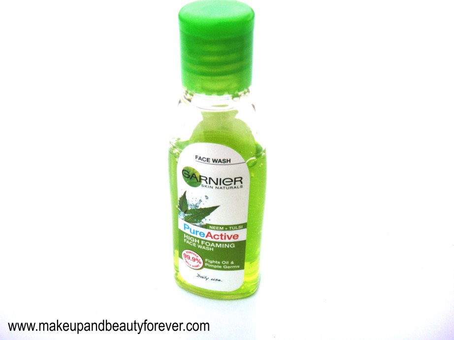 Garnier Pure Active Neem and Tulsi High Foaming Face Wash Review Makeup and Beauty Blog
