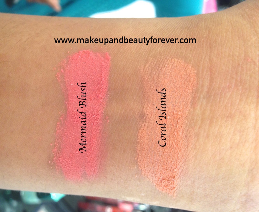 Chambor Summer 2015 Happy Hues Collection Blush Mermaid Blush and Coral Islands Review, Shades, Swatches, Price and Details