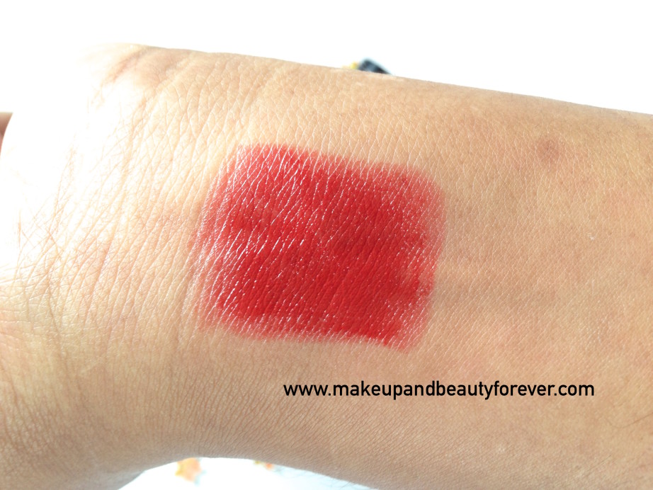 Faces Canada Go Chic Lipstick Poppy Red 411 Review Swatches Price MBF