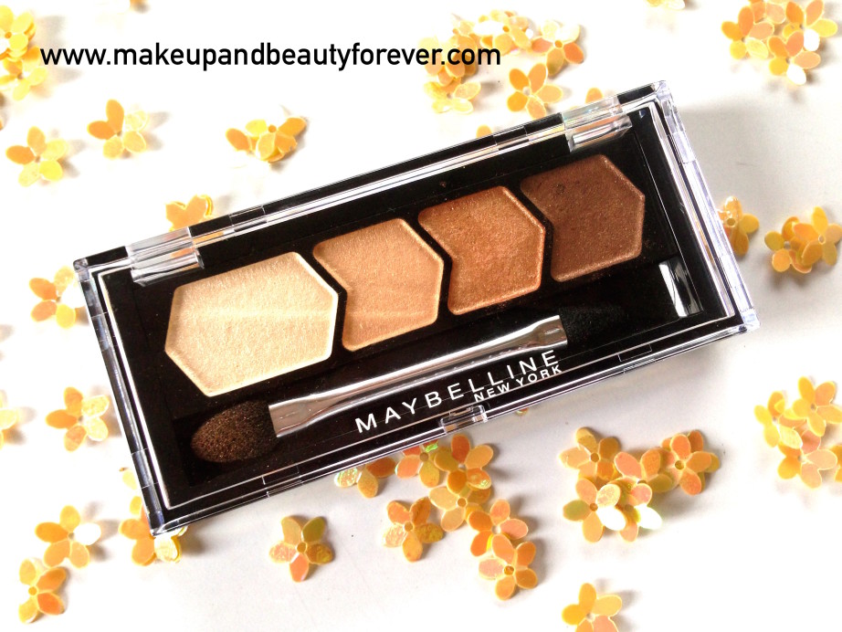 Maybelline Eyestudio Diamond Glow Eye Shadow Quad 01 Copper Brown Review Swatches Price Indian Beauty Blog