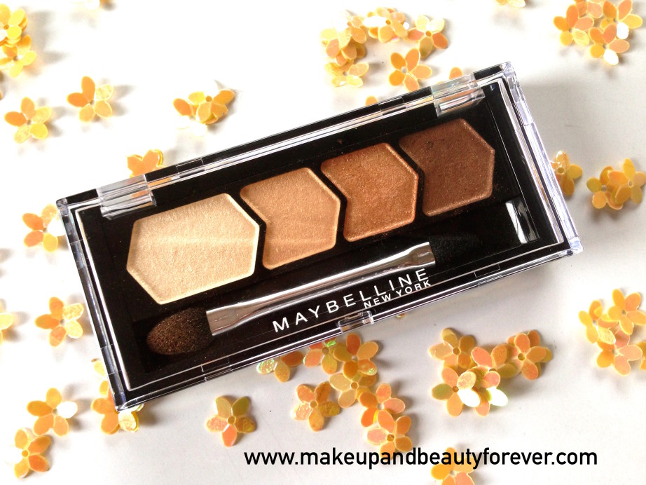 Maybelline Eyestudio Diamond Glow Quad 01 Copper Brown Review Swatches Price Details