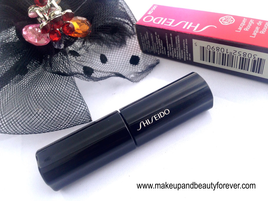 Shiseido Lacquer Rouge Liquid Lipstick Drama RD 501 Review Swatches