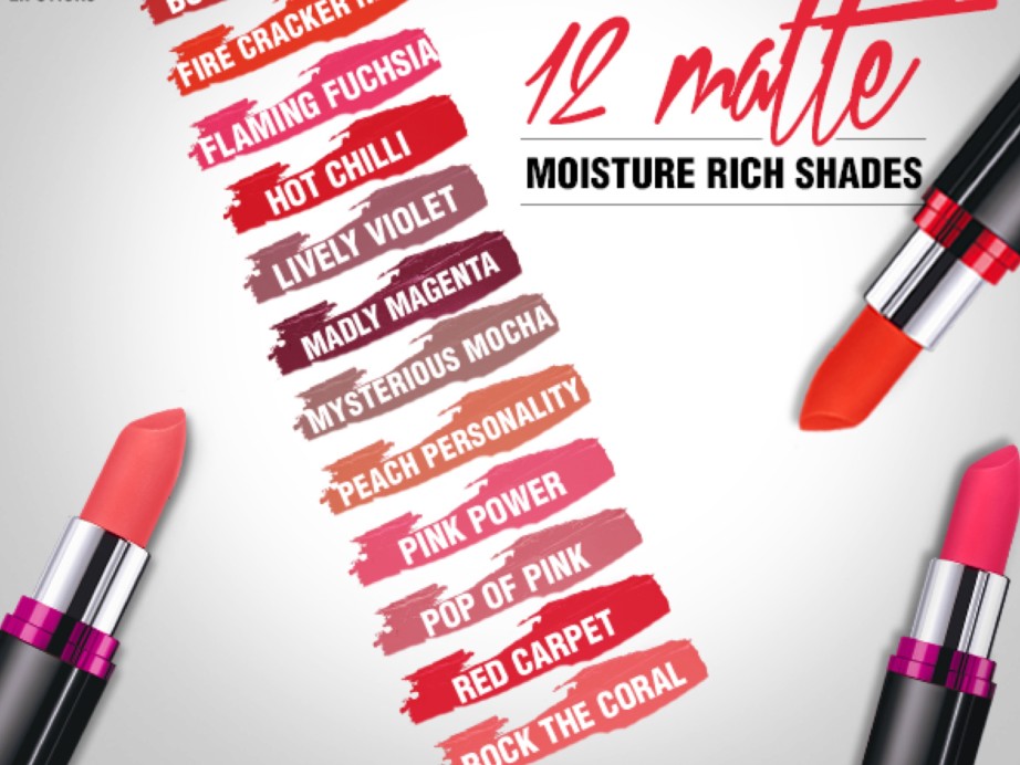 Maybelline Lipstick Colour Chart