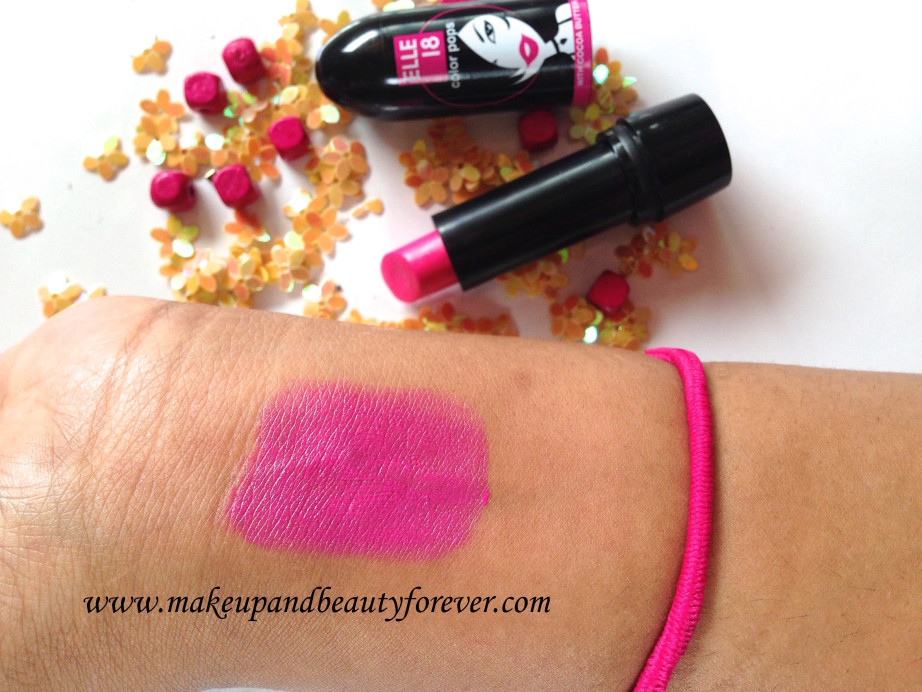 Elle 18 Color Pops Lipstick Wow Pink 51 Review Price Swatches