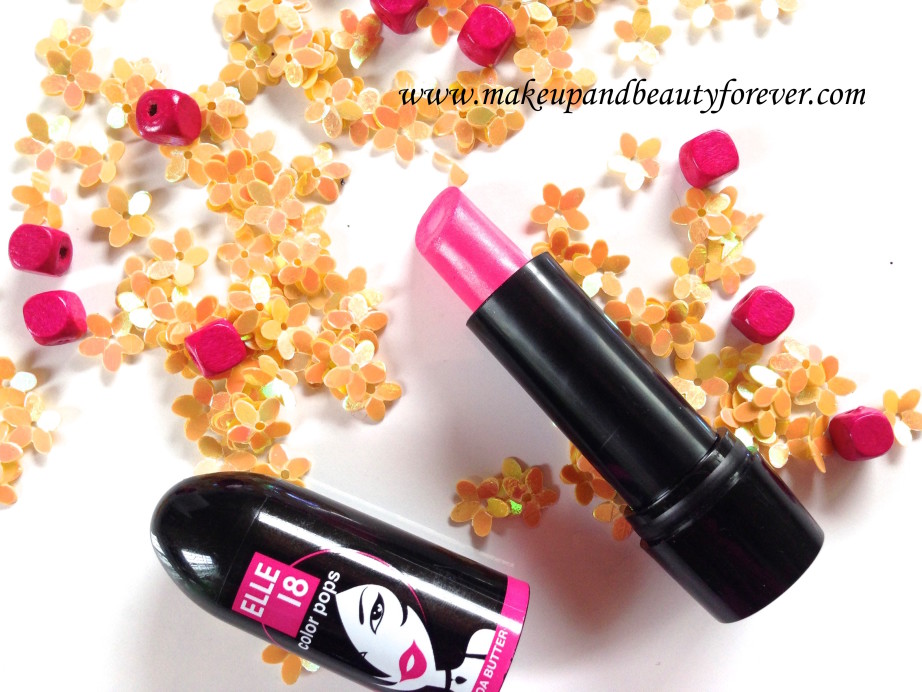 Elle 18 Color Pops Lipstick Wow Pink 51 Review Price Swatches Indian Beauty Blog