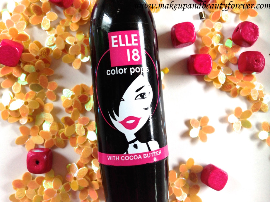 Elle 18 Color Pops Lipstick Wow Pink 51 Review Price Swatches Indian Makeup Blog