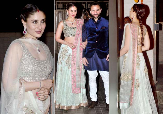 Kareena Kapoor Outfit Lehenga by Manish Malhotra at Soha Ali Khan Kunal Kemmu Wedding Reception