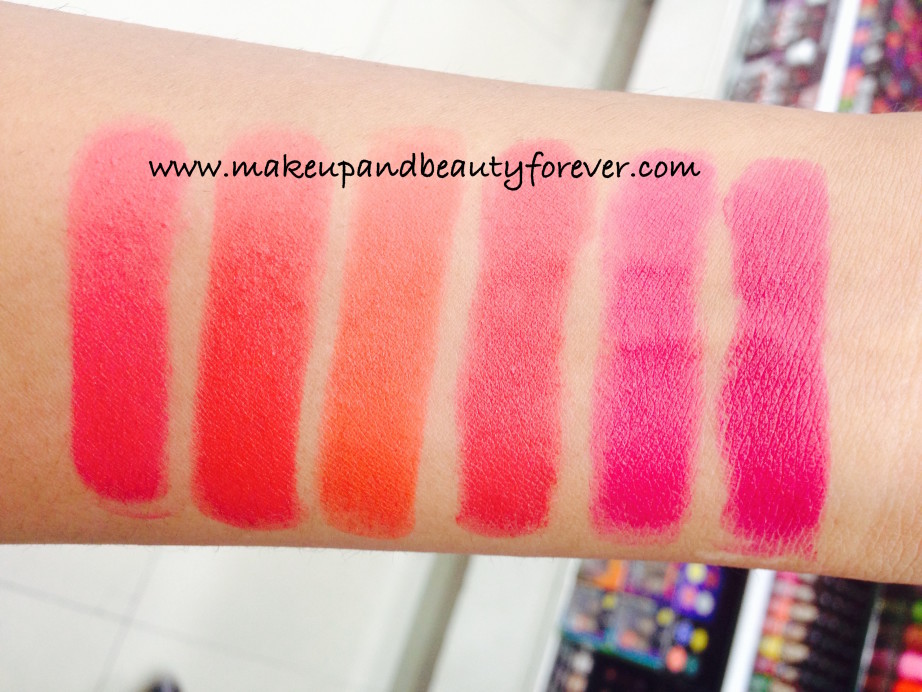 Lakme Absolute Lip Pout Victorian Rose Starlet Red Tangerine Touch Raving Red Pink Fantasy Magenta Magic