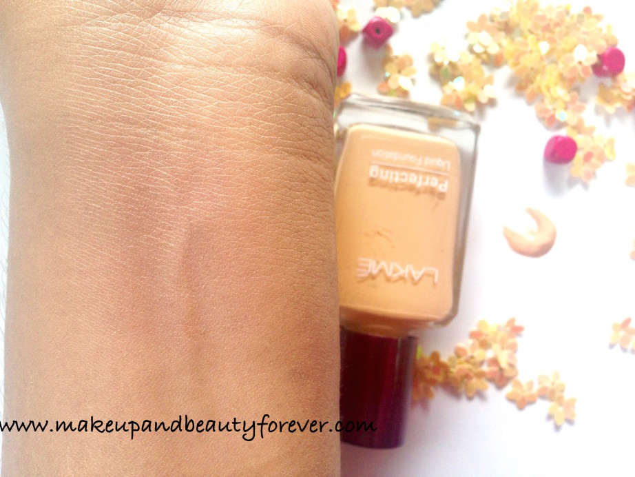 Lakme Perfecting Liquid Foundation Review Swatches Shell India