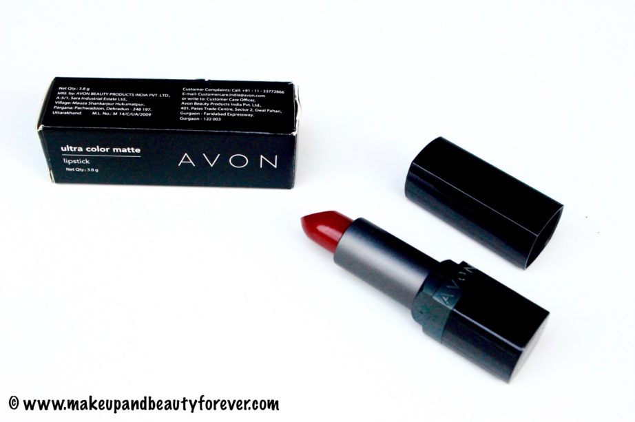 Avon Ultra Color Matte Lipstick Matte Merlot Review Swatches FOTD by Makeupandbeauty Forever MBF
