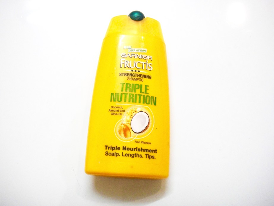 Garnier Fructis Triple Nutrition Strengthening Shampoo Review dry damaged hair