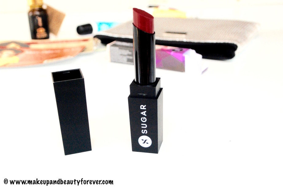 SUGAR Cosmetics It's a Pout Time - Vivid Lipstick in the shade The Big Bang Berry Astha MBF
