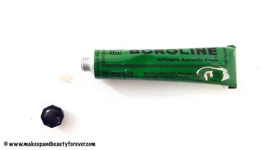 Boroline Antiseptic Ayurvedic Cream Review swatch