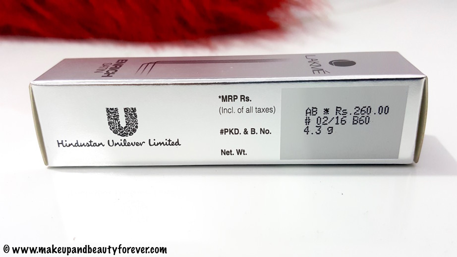 Lakme R352 Enrich Satin Lipstick Review Swatches