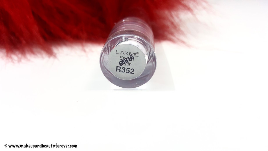 Lakme R352 Enrich Satin Lipstick shade Review Swatches FOTD