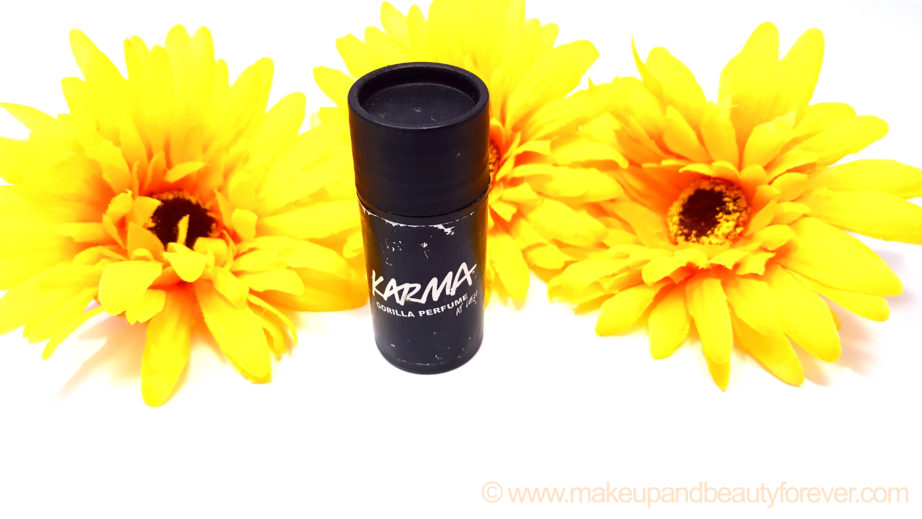 Lush Karma Gorilla Solid Perfume Review Indian Makeup and Beauty Blog