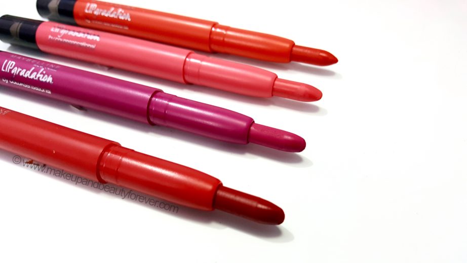 Maybelline Lip Gradation Athiya Shetty Fuchsia 63 Orange 230 Red 800 Pink 2167 Mauve 350 Red 801 Pink 2168 Coral 389