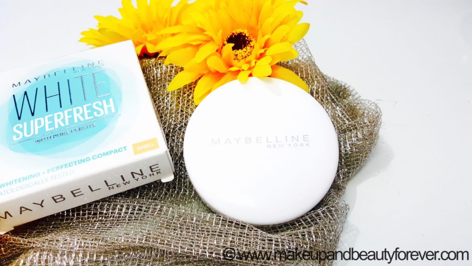 Maybelline White Superfresh 12HR Whitening Perfecting Compact powder Review Shades Coral Pearl Shell Swatches India