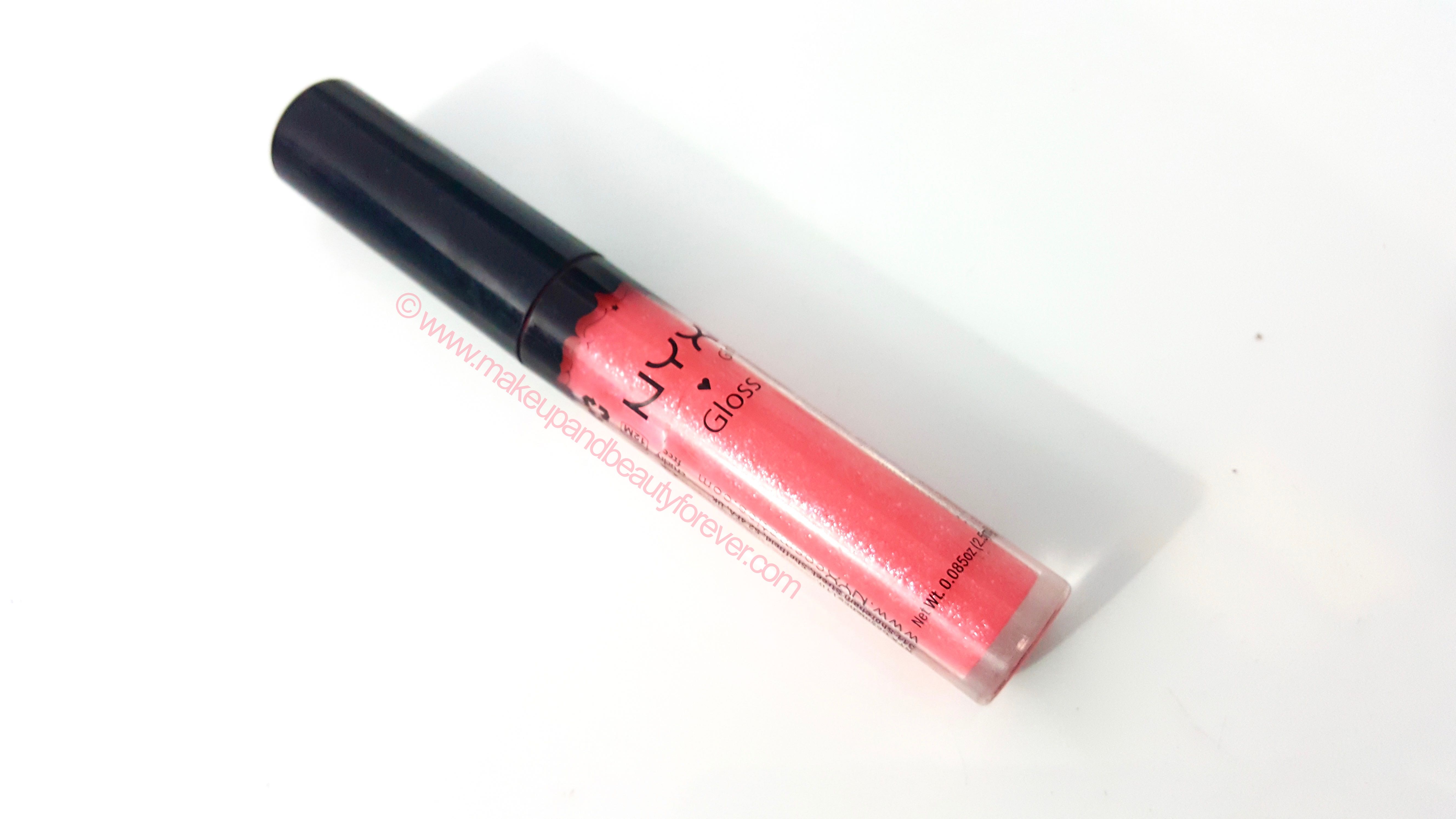 NYX Girls Round Lip Gloss Strawberry Review Swatches