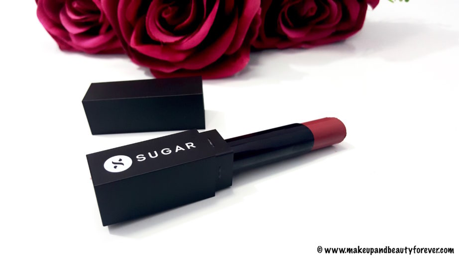 Sugar Cosmetics Its A Pout Time Vivid Lipstick 02 Breaking Bare Review Swatches FOTD