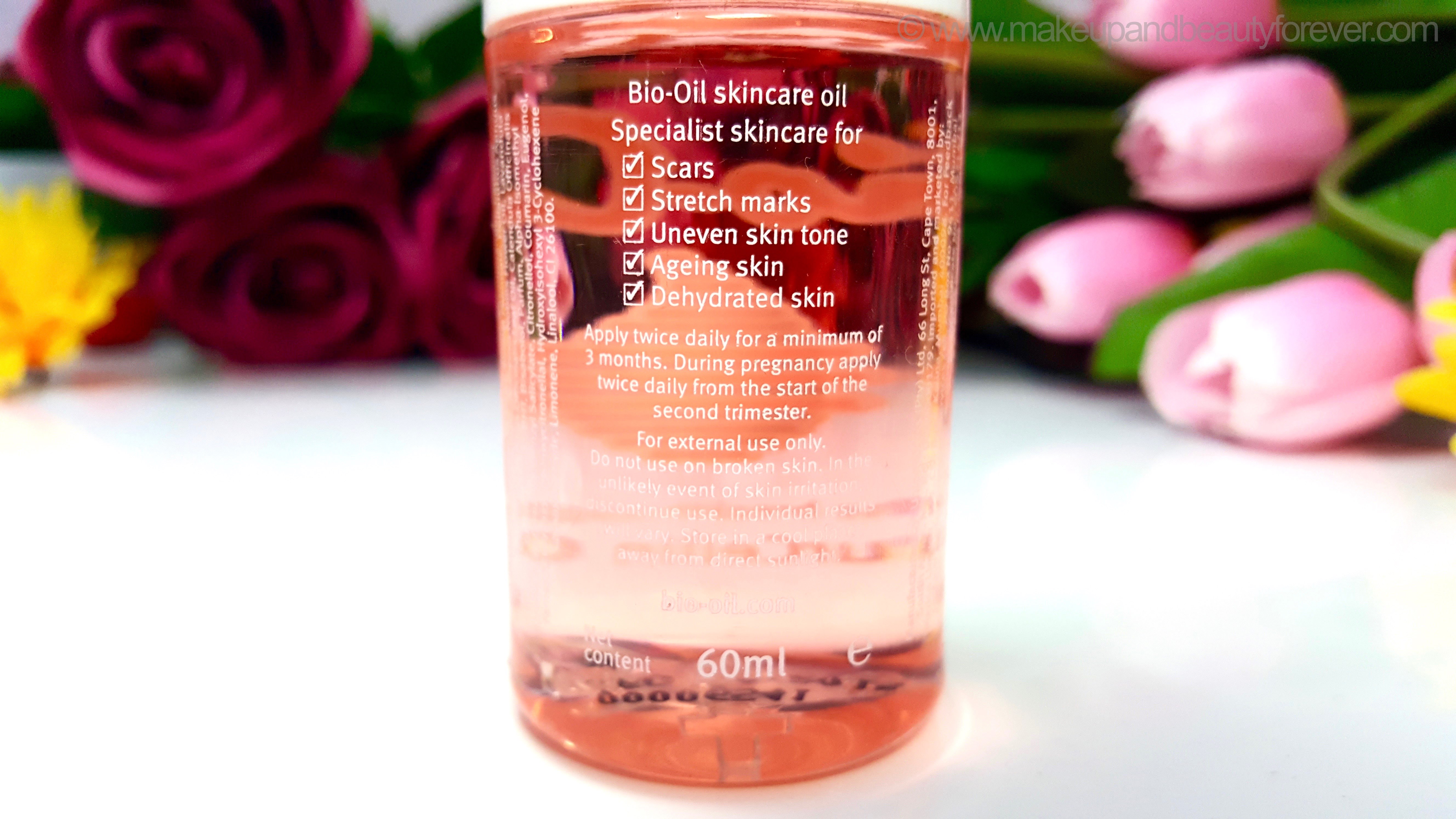 Bio Oil Review Ingredients India - Makeup and Beauty Forever