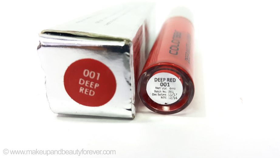 Colorbar Deep Matte Lip Crème Deep Red 001 Review Indian Makeup Beauty Blog