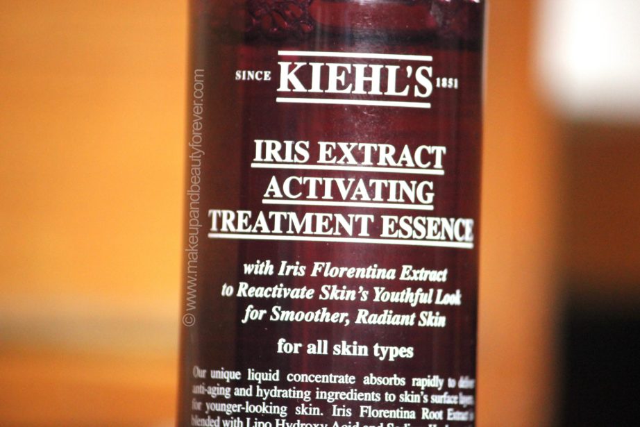 Kiehl's Iris Extract Activating Treatment Essence Review MBF