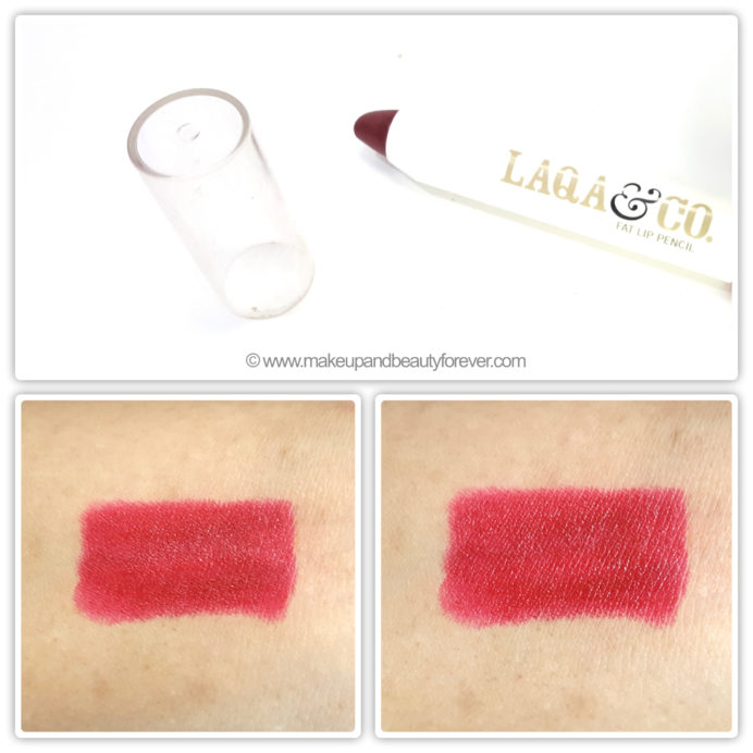 LAQA Co Fat Lip Pencil Palate Cleanser Review Swatches