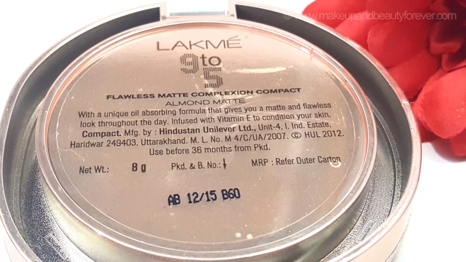 Lakme 9 to 5 Flawless Matte Complexion Compact Review Shades Almond Melon Apricot India