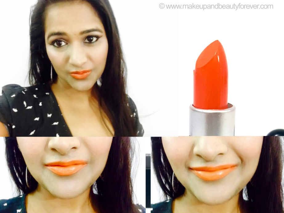 MAC Morange Amplified Lipstick Review Swatches Photos