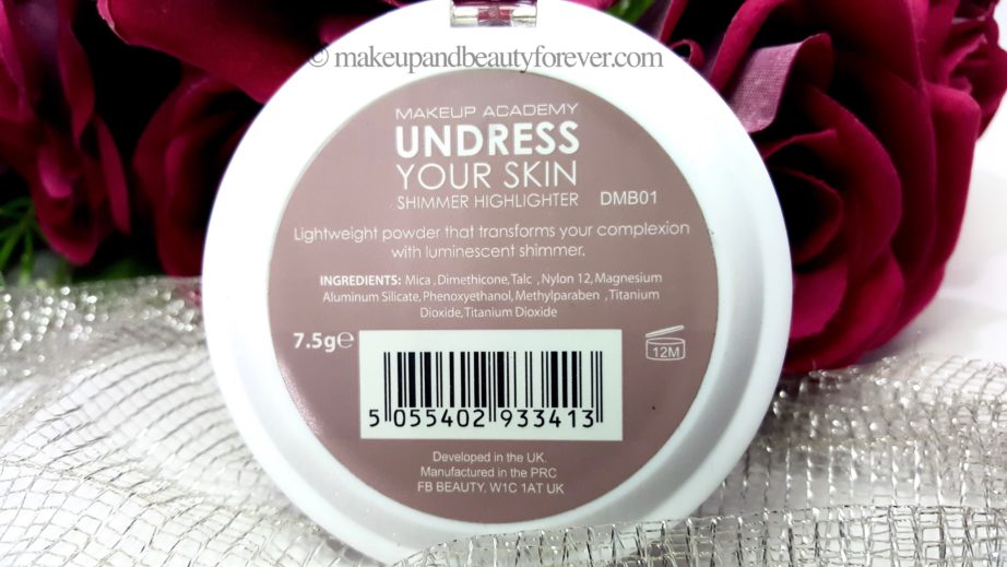 MUA Undress Your Skin Shimmer Highlighter Review Swatches Ingredients
