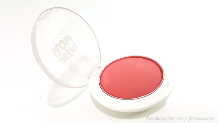 Maybelline Cheeky Glow Blush Fresh Coral Review swatch