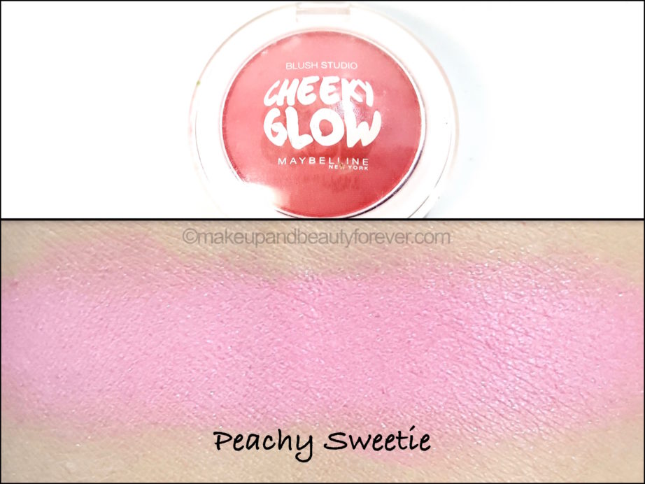 Maybelline Cheeky Glow Blush Peachy Sweetie Review swatch
