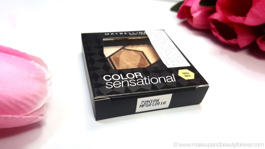 Maybelline Color Sensational Diamonds EyeShadow Palette Topaz Gold Review Swatches India