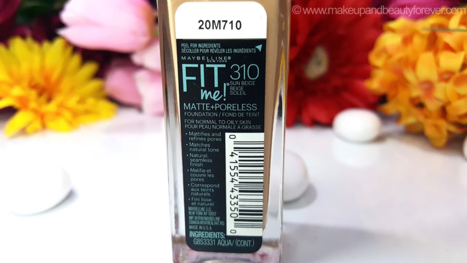 Maybelline Fit Me Matte Poreless Foundation Review Shades Swatches Indian Makeup and Beauty Blog