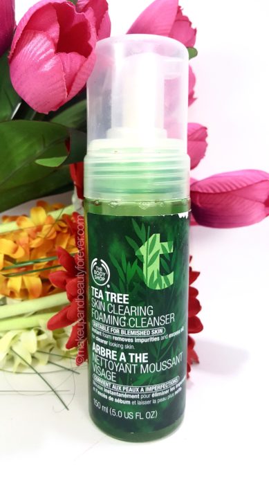 The Body Shop Tea Tree Skin Clearing Foaming Cleanser Review acne