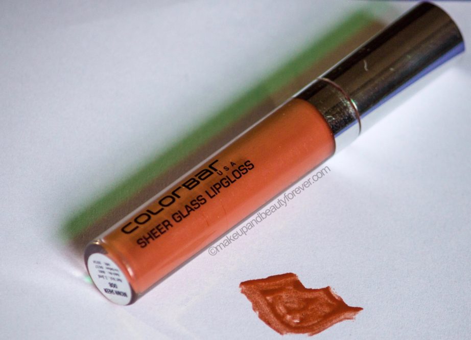 Colorbar Sheer Glass Lipgloss Brown Sheen Review, LOTD