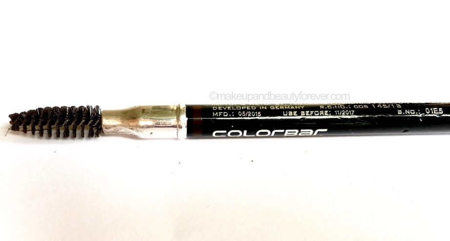 Colorbar Stunning Brow Pencil Chestnut Review spoolie