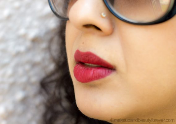 Colorbar Ultimate 8 Hour Stay Lipstick Burn it Down Review Lip Swatch