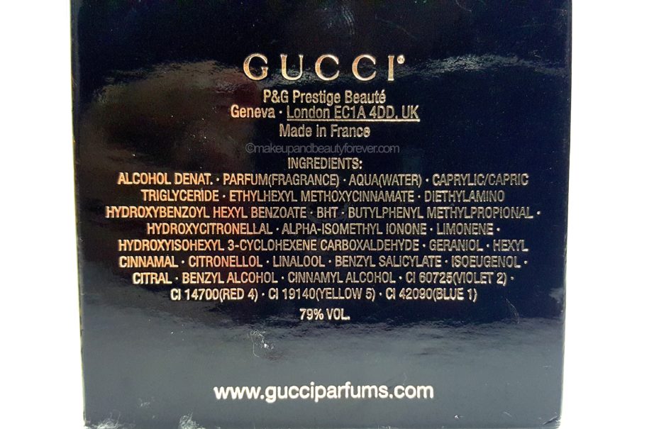 Gucci Guilty Intense EDP Perfume Review ingredients