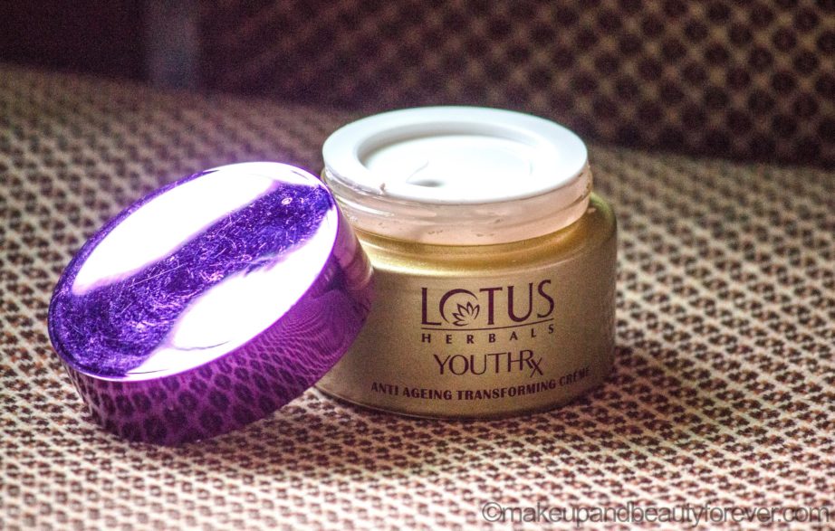 Lotus Herbals Youth RX Anti Ageing Transforming Crème Review beauty blog