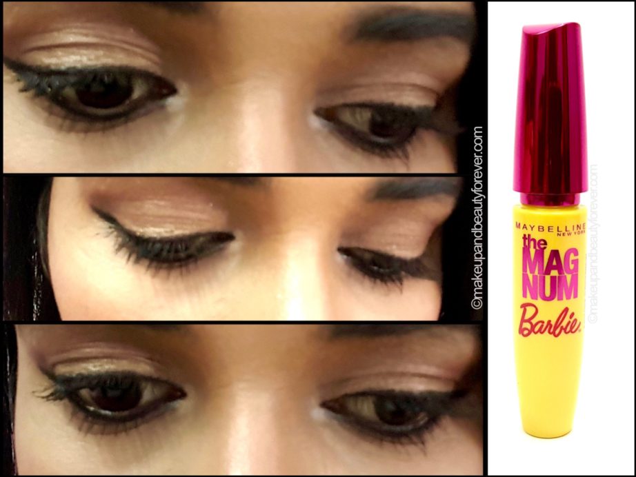 Maybelline Magnum Barbie Mascara Review on eyes lashes
